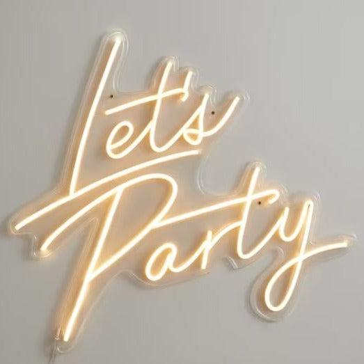 LET'S PARTY NEON SIGN – Wagga Event Hire